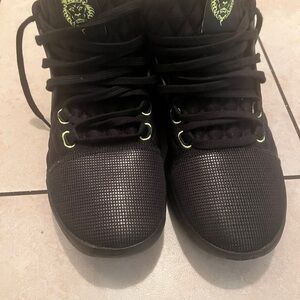 Nike Black and Green Athletic Shoes